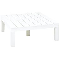 Garden table white 78 x 78 x 31 cm plastic - Garden Table