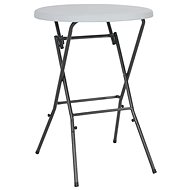 Folding bar table white 80 x 110 cm HDPE - Garden Table