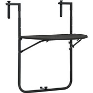 Hanging table for balcony brown 60x64x83,5 cm plastic imitation rattan - Garden Table