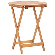 Folding garden table 60 x 75 cm solid acacia wood - Garden Table