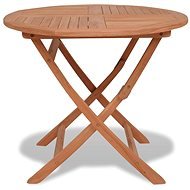 Skladací záhradný stôl 85 × 76 cm masívne teakové drevo - Záhradný stôl