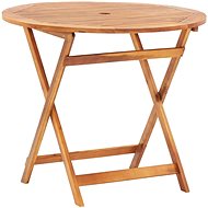 Folding Garden Table 90 x 75cm Solid Acacia Wood - Garden Table