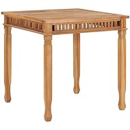 Garden Dining Table 80 x 80 x 80cm Solid Teak Wood - Garden Table