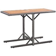 Garden table anthracite polyratan and solid acacia wood - Garden Table
