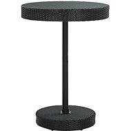 Garden Table Black 75.5 x 106cm Polyratan - Garden Table