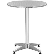 Garden table silver 60 x 70 cm aluminum - Garden Table
