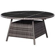 Garden Table Grey 150 x 74cm Polyratan - Garden Table