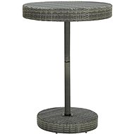 Garden Table Grey 75.5 x 106cm Polyrattan - Garden Table