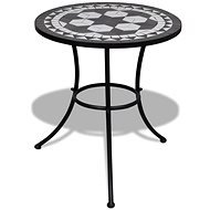 Bistro table black and white 60 cm mosaic - Garden Table