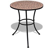 Bistro stolík terakota 60 cm mozaika - Záhradný stôl