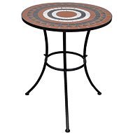 Bistro table terracotta and white 60 cm mosaic - Garden Table