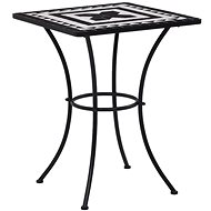 Mosaic bistro table black and white 60 cm ceramic - Garden Table