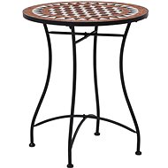 Mosaic bistro table brown 60 cm ceramic - Garden Table