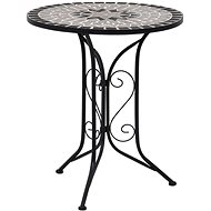 Mosaic bistro table gray 61 cm ceramic - Garden Table