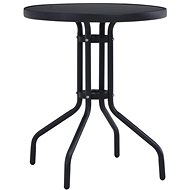 Garden table black 60 cm steel and glass - Garden Table
