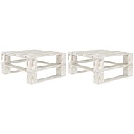 Garden Tables from Pallets 2 pcs White Wood - Garden Table