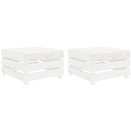 Garden tables from pallets 2 pcs white wood - Garden Table