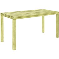 Garden dining table 150x75,5x77 cm impregnated pine - Garden Table