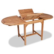 Folding Garden Table (110-160) x 80 x 75cm Solid Teak - Garden Table