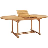 Folding Garden Table (150-200) x 100 x 75cm Solid Teak - Garden Table