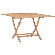 Folding Garden Table 120 x 120 x 75cm Solid Teak Wood - Garden Table