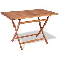 Folding Garden Table 120 x 70 x 75cm Solid Teak Wood - Garden Table