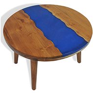 Konferenční stolek teak a pryskyřice 60x40 cm - Konferenční stolek