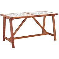Garden Dining Table 140 x 70 x 75cm Solid Acacia Tiles - Garden Table