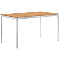 Garden Dining Table 140x80x75cm Solid Teak and Stainless-steel - Garden Table