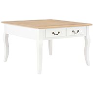 Konferenční stolek bílý 80x80x50 cm dřevo - Konferenční stolek