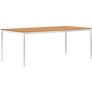 Garden Dining Table 200x100x75cm Solid Teak and Stainless-steel - Garden Table