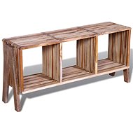 TV table with 3 shelves, stackable, recycled teak 241718 - TV Table
