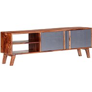 TV table gray 140x30x45 cm solid sheesham wood 286369 - TV Table