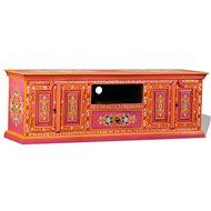 TV Table, Massive Mango Tree, Hand Painted, Pink - TV Table