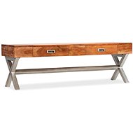 TV table with drawers solid acacia sheesham finish 140 cm - TV Table
