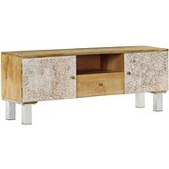 TV table made of solid mango wood 118x30x45 cm - TV Table