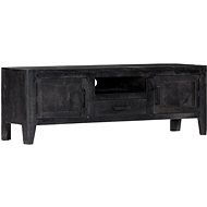 TV table black 118x30x40 cm solid mango wood - TV Table