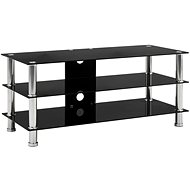 TV table black 90x40x40 cm tempered glass - TV Table