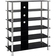 HiFi table black 90x40x113 cm tempered glass - TV Table