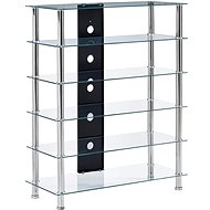 HiFi table transparent 90x40x113 cm tempered glass - TV Table