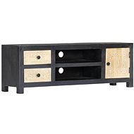 Hand-carved TV table gray 120x30x40 cm solid mango tree - TV Table