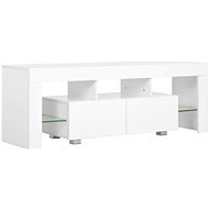 TV table with LED white with high gloss 130x35x45 cm - TV Table