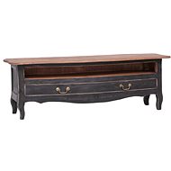 TV table 120x30x40 cm black solid recycled wood - TV Table