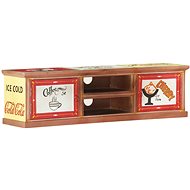 TV table 130x30x36 cm hand-painted massive mango tree - TV Table