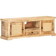TV table 120x30x40 cm solid mango tree and natural reed - TV Table