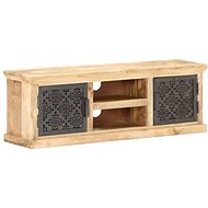 TV table with steel door 120x30x40 cm solid mango tree - TV Table