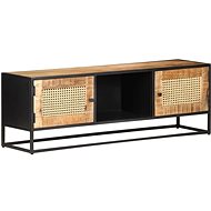 TV table 120x30x40 cm thick solid mango tree and natural reed - TV Table