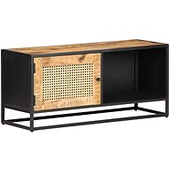 TV table 90x30x40 cm thick solid mango tree and natural reed - TV Table