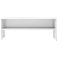 TV table white with high gloss 100x40x40 cm chipboard - TV Table