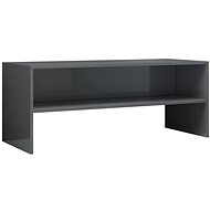 TV table gray with high gloss 100x40x40 cm chipboard - TV Table